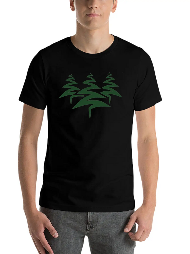 3 Trees Christmas Tree Christmas Nicholas Winter G Simple Everyday Graphic Tee – Lightweight Summer Wear