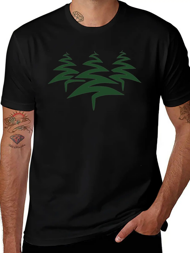 3 Trees Christmas Tree Christmas Nicholas Winter G Simple Everyday Graphic Tee – Lightweight Summer Wear