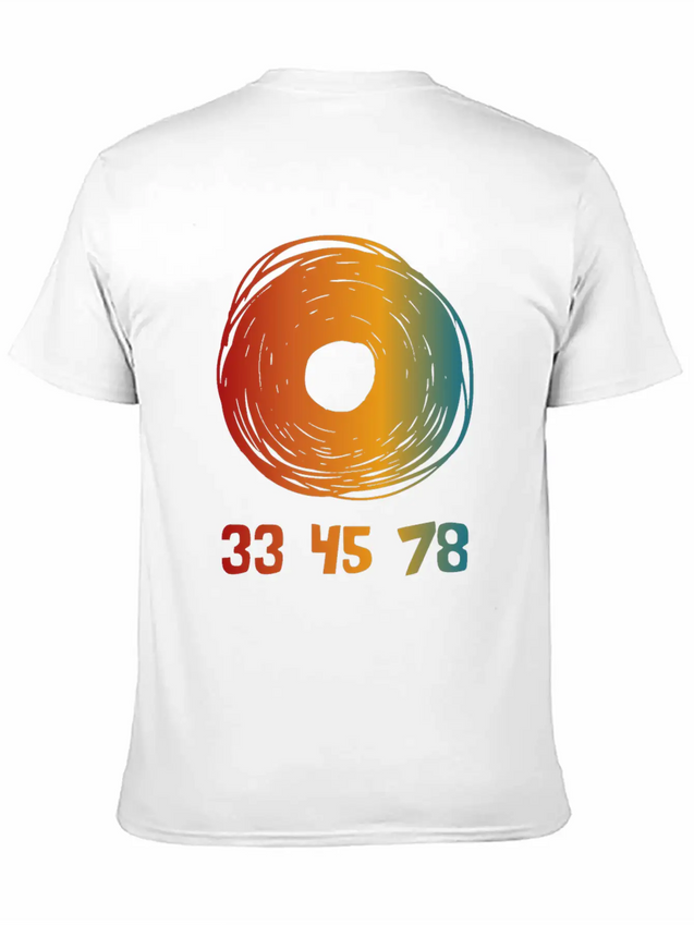 33 45 78 RPM Vinyl Records Collector Retro Modern Fit Casual T-Shirt – Clean And Versatile Design