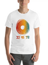 33 45 78 RPM Vinyl Records Collector Retro Modern Fit Casual T-Shirt – Clean And Versatile Design