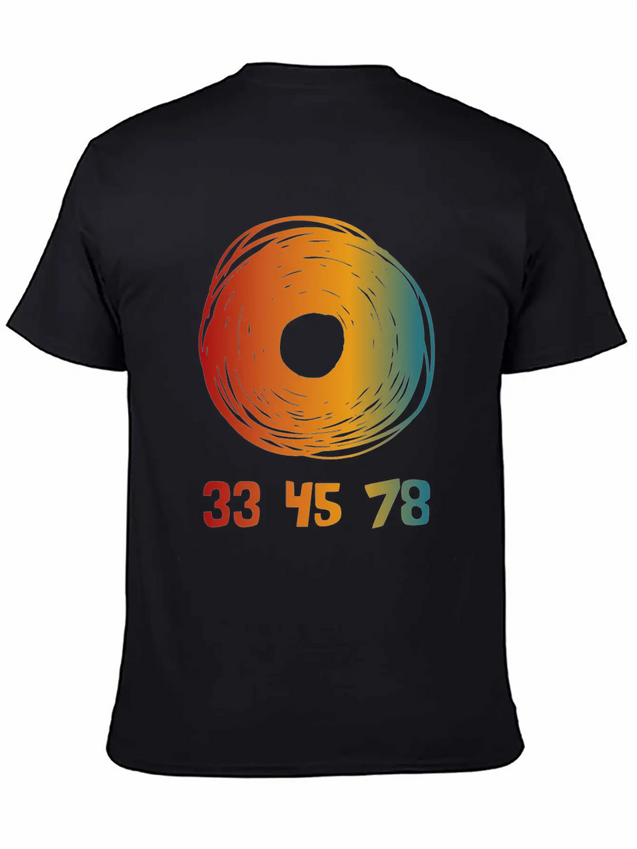 33 45 78 RPM Vinyl Records Collector Retro Modern Fit Casual T-Shirt – Clean And Versatile Design