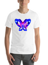 3D Blue Butterfly Simple Everyday Graphic Tee – Lightweight Summer Wear