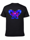 3D Blue Butterfly Simple Everyday Graphic Tee – Lightweight Summer Wear