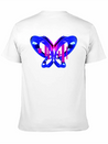 3D Blue Butterfly Simple Everyday Graphic Tee – Lightweight Summer Wear