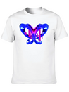 3D Blue Butterfly Simple Everyday Graphic Tee – Lightweight Summer Wear