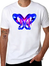 3D Blue Butterfly Simple Everyday Graphic Tee – Lightweight Summer Wear