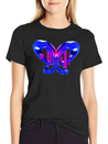 3D Blue Butterfly Simple Everyday Graphic Tee – Lightweight Summer Wear