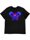 3D Blue Butterfly Simple Everyday Graphic Tee – Lightweight Summer Wear