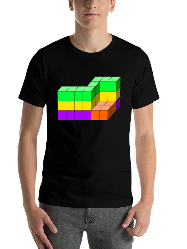 3D Cube 01 Modern Fit Casual T-Shirt – Clean And Versatile Design