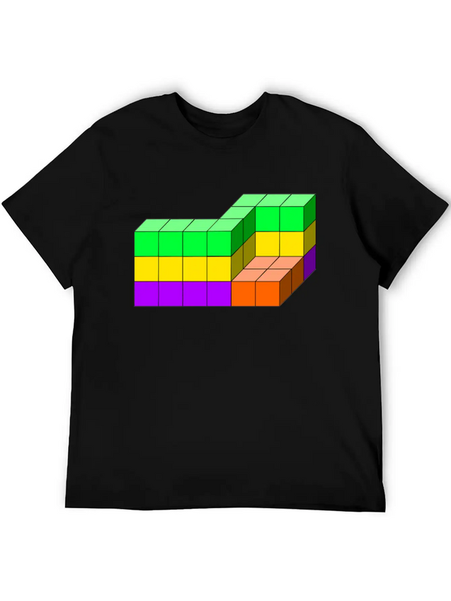 3D Cube 01 Modern Fit Casual T-Shirt – Clean And Versatile Design