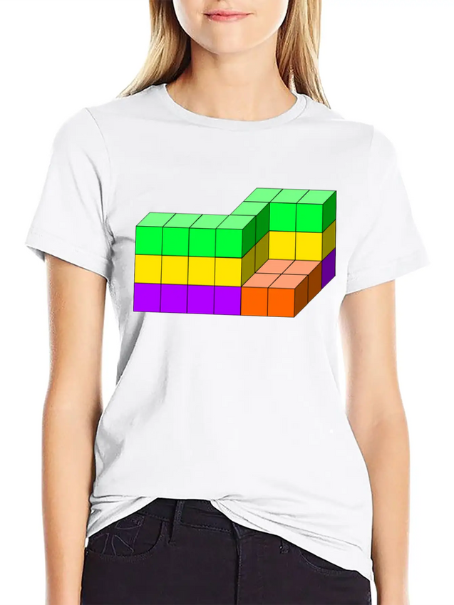 3D Cube 01 Modern Fit Casual T-Shirt – Clean And Versatile Design