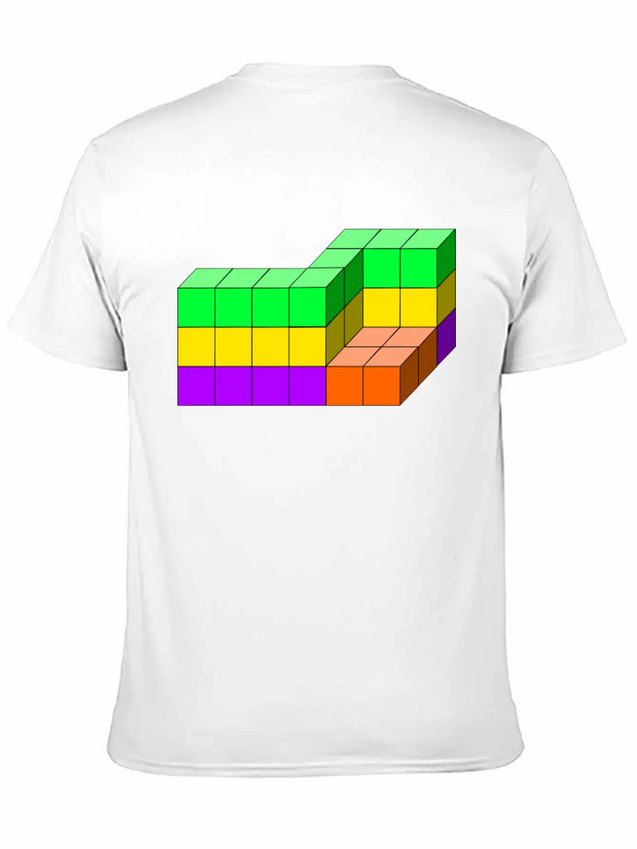 3D Cube 01 Modern Fit Casual T-Shirt – Clean And Versatile Design