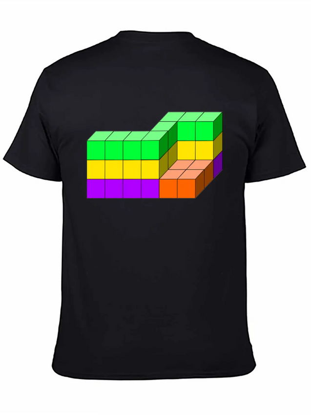 3D Cube 01 Modern Fit Casual T-Shirt – Clean And Versatile Design