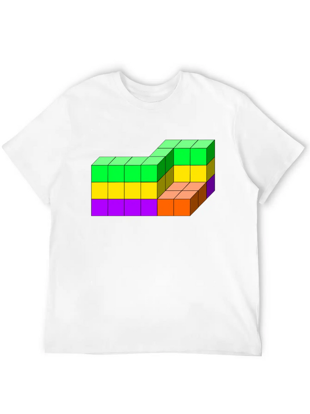 3D Cube 01 Modern Fit Casual T-Shirt – Clean And Versatile Design