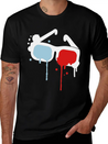 3D Glasses Comfortable Minimalist Graphic Tee – Summer Style Essential