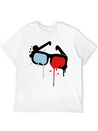 3D Glasses Comfortable Minimalist Graphic Tee – Summer Style Essential