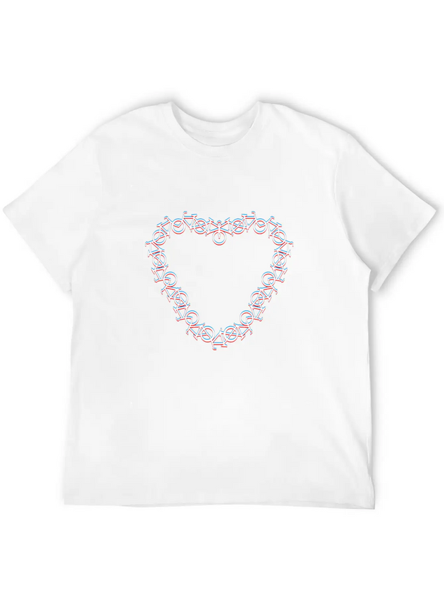 3D Heart - I Love My Bicycle And Biking Modern Fit Casual T-Shirt – Clean And Versatile Design