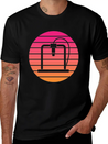 3D Printer - Circle, Sunset Breathable Soft Cotton T-Shirt – Timeless Casual Look