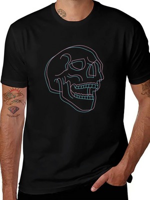 3D Skull Casual Graphic T-Shirt – Simple And Comfortable Daily Wear
