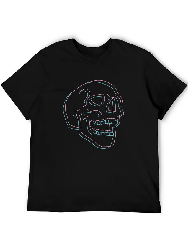 3D Skull Casual Graphic T-Shirt – Simple And Comfortable Daily Wear