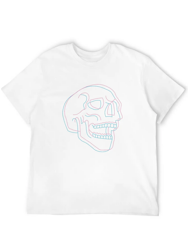 3D Skull Casual Graphic T-Shirt – Simple And Comfortable Daily Wear