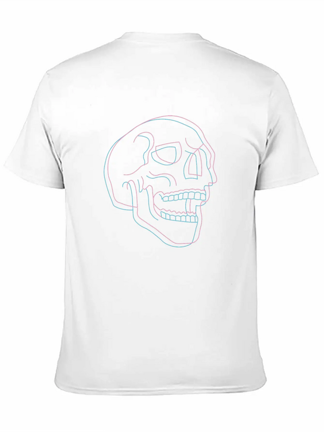 3D Skull Casual Graphic T-Shirt – Simple And Comfortable Daily Wear