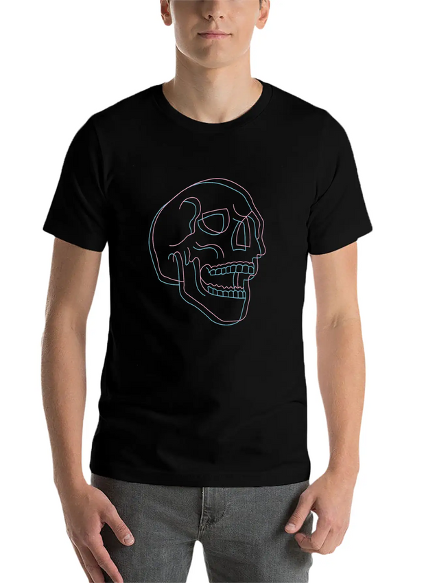 3D Skull Casual Graphic T-Shirt – Simple And Comfortable Daily Wear