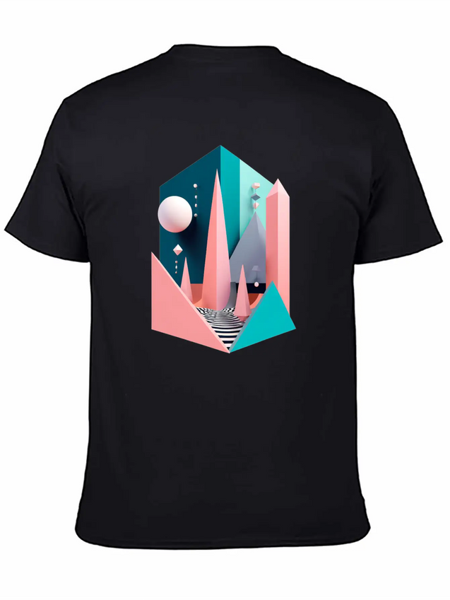 3D Surrealism Art Print Modern Fit Casual T-Shirt – Clean And Versatile Design