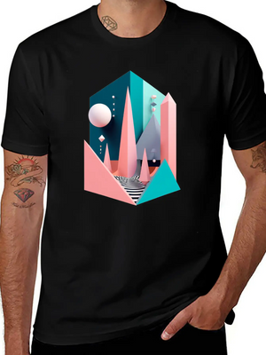 3D Surrealism Art Print Modern Fit Casual T-Shirt – Clean And Versatile Design