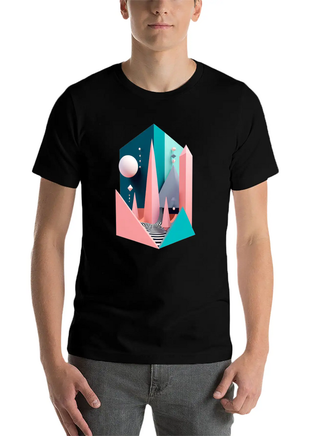 3D Surrealism Art Print Modern Fit Casual T-Shirt – Clean And Versatile Design