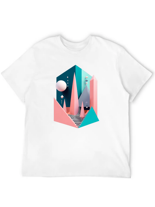 3D Surrealism Art Print Modern Fit Casual T-Shirt – Clean And Versatile Design