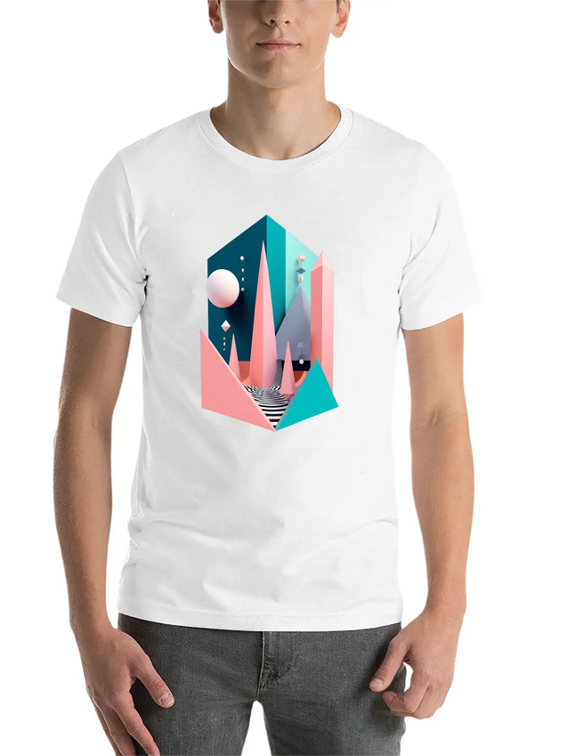3D Surrealism Art Print Modern Fit Casual T-Shirt – Clean And Versatile Design