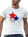 4 July Glitter Star Design Simple Everyday Graphic Tee – Lightweight Summer Wear