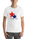 4 July Glitter Star Design Simple Everyday Graphic Tee – Lightweight Summer Wear