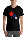 4 July Glitter Star Design Simple Everyday Graphic Tee – Lightweight Summer Wear