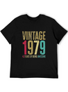43 Years Old Vintage 43rd 1979 Of Being Awesome Breathable Soft Cotton T-Shirt – Timeless Casual Look