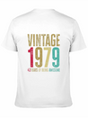43 Years Old Vintage 43rd 1979 Of Being Awesome Breathable Soft Cotton T-Shirt – Timeless Casual Look