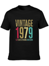 43 Years Old Vintage 43rd 1979 Of Being Awesome Breathable Soft Cotton T-Shirt – Timeless Casual Look