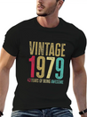 43 Years Old Vintage 43rd 1979 Of Being Awesome Breathable Soft Cotton T-Shirt – Timeless Casual Look