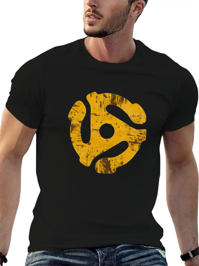 45 Record Adapter Simple Everyday Graphic Tee – Lightweight Summer Wear