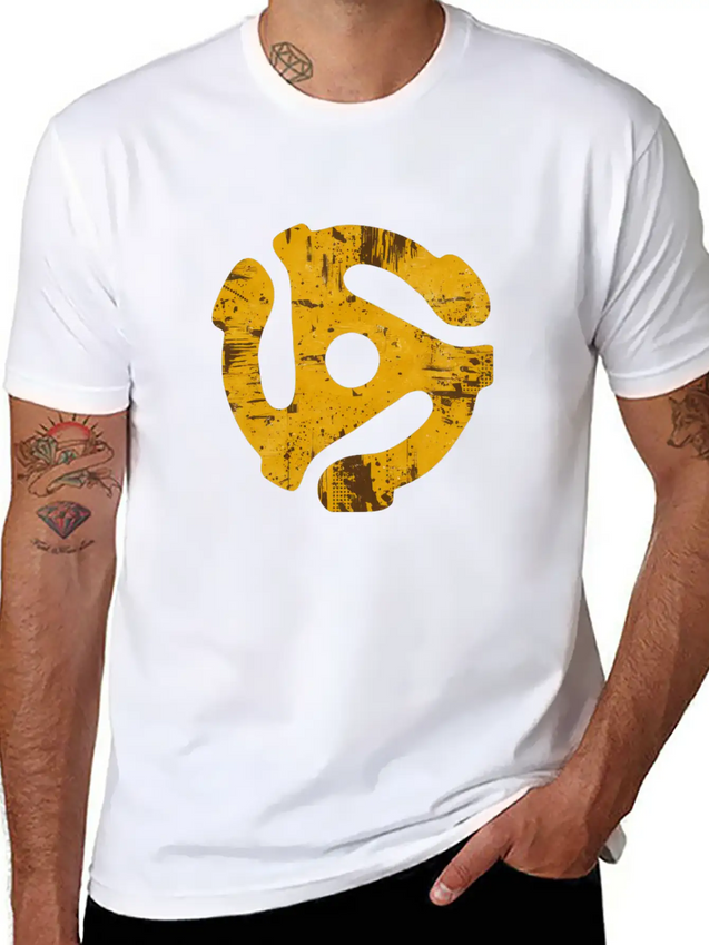 45 Record Adapter Simple Everyday Graphic Tee – Lightweight Summer Wear