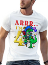 4th Birthday Dinosaur Pirate Unisex Casual T-Shirt – Clean Design For Daily Comfort
