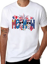 4th Of July Meemaw Funny Meemaw Doodle Firework Simple Everyday Graphic Tee – Lightweight Summer Wear