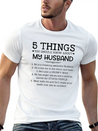 5 Things You Should Know About My Husband T-Shirt Unisex Casual T-Shirt – Clean Design For Daily Comfort