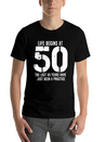 50th Birthday 50 Fifty Fiftieth Age Anniversary Simple Everyday Graphic Tee – Lightweight Summer Wear