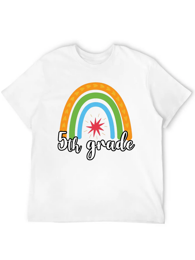 5th Grade Rainbow Comfortable Minimalist Graphic Tee – Summer Style Essential