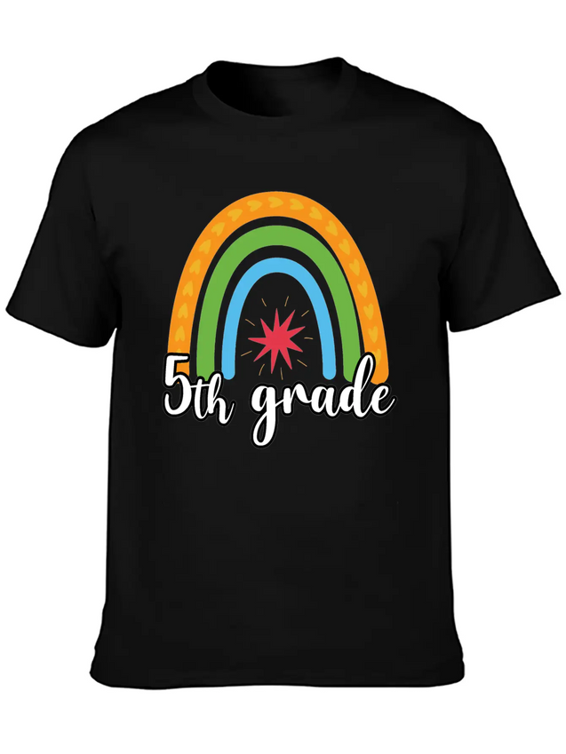 5th Grade Rainbow Comfortable Minimalist Graphic Tee – Summer Style Essential