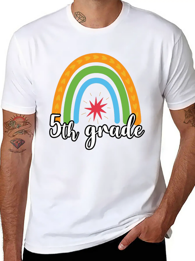 5th Grade Rainbow Comfortable Minimalist Graphic Tee – Summer Style Essential