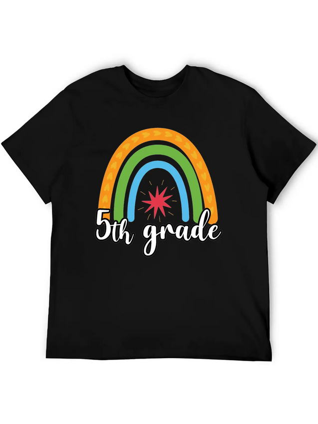 5th Grade Rainbow Comfortable Minimalist Graphic Tee – Summer Style Essential