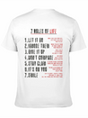 7 Rules Of Life To Be Happy.motivational Messages. Simple Everyday Graphic Tee – Lightweight Summer Wear